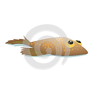 Flounder comic cartoon icon