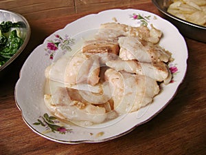 Flounder fillets seafood dinner