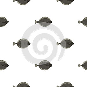 Flounder fish pattern seamless