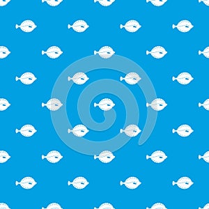 Flounder pattern seamless blue