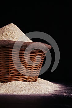 Flour in a bascet