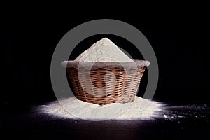 Flour in a bascet