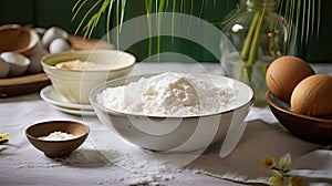 flour coconut oil baking