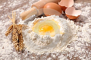 Flour and egg