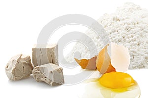 Flour,egg and Yeast cubes