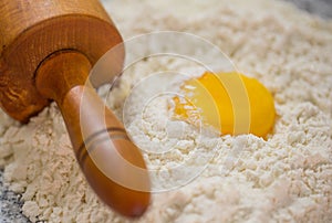 Flour, Egg Yolk and Rolling Pin V