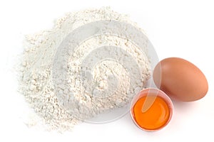 Flour and eggs photo