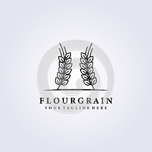 flour grain, wheat logo vector illustration design