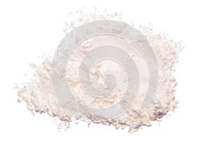 flour isolated on white background top view