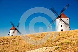 Flour mills. Consuegra. La Mancha