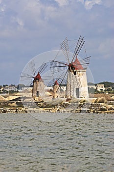 Flour mills in the fantastic Salina of Marsala