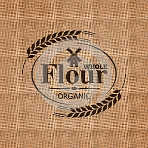 flour sackcloth texture background