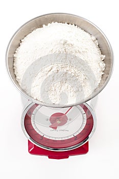 Flour on scales