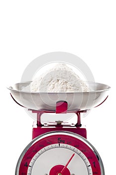 Flour on scales