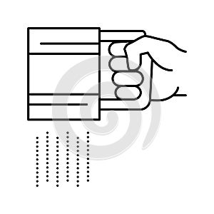 flour sift line icon vector illustration