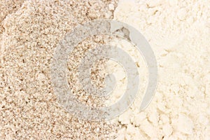 Flour - smooth and wholegrain types