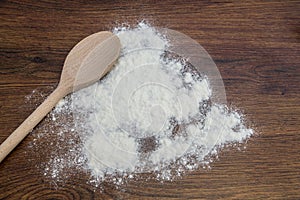 Flour and spoon