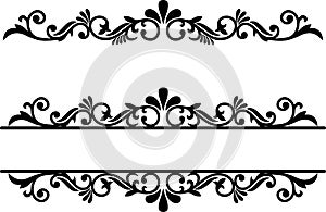 Flourish Element, Dividers Line, Ornamental Border, Fancy Underline photo