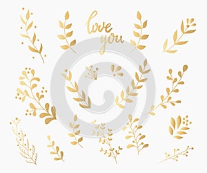 Flourish ornate decoration gold ink calligraphy photo