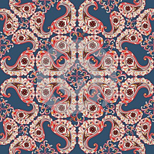 Flourish pattern. Abstract floral geometric ornament