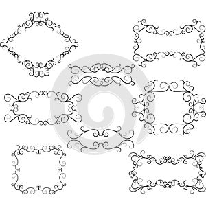 Flourish Swirl Border Frame Collection