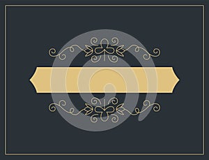 Flourishes calligraphic vintage ornamental background. Vector luxury invitation, restaurant menu or royalty certificate