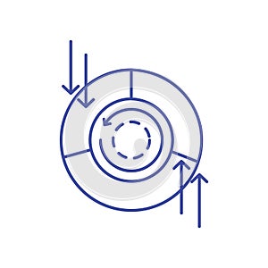 flow chart Isolated Vector icon which can easily modify or edit