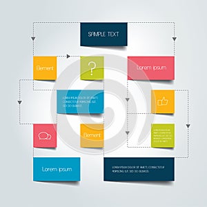 Flow chart scheme. Infographics elements.