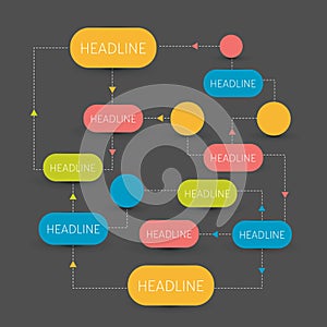 Flow chart scheme. Infographics elements.