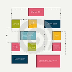 Flow chart scheme. Infographics elements. photo