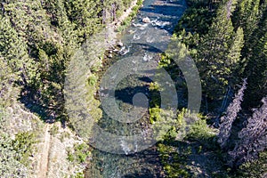 Flow of River Water in Forest