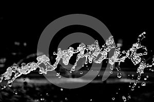 Flow of Water in Black and White