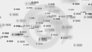 Flow of zeros. Digital background matrix. 3d rendering. Binary code background. Programming. Web Developer