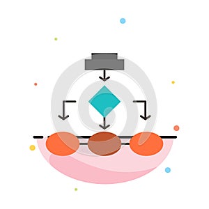 Flowchart, Algorithm, Business, Data Architecture, Scheme, Structure, Workflow Abstract Flat Color Icon Template