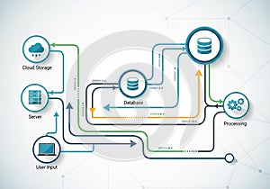 Diagram illustrates system architecture and data pathway visualization