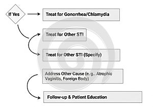 Flowchart depicts a decision-making process for