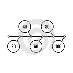 Flowchart diagram, scheme icon, simple style