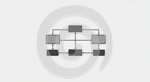 Flowchart diagram with seven rectangular boxes connected by arrows. The boxes are