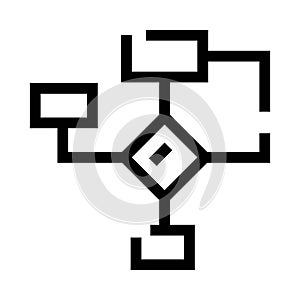 Flowchart diagram showing process decision and workflow logic