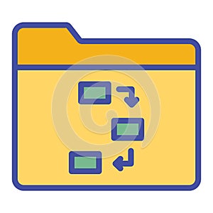 Flowchart folder Isolated Vector icon which can easily modify or edit