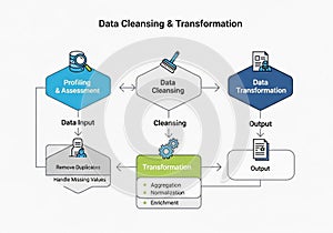 Flowchart illustrating the process of Data Cleansing & Transformation