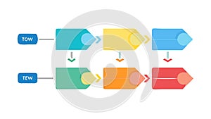 Flowchart Process Arrows Infographic Element Vector Design, vector design Generative AI