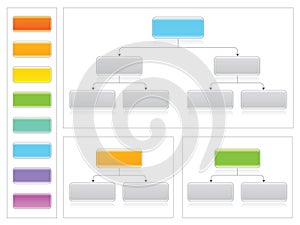 Flowchart set with flowchart elements