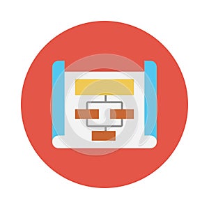 Flowchart sharing reception  vector flat icon