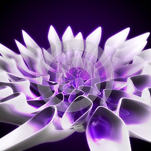 Flower 3D rendered violet