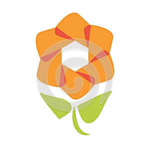 Flower cool vector logo