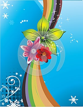 Flower abstract illustration