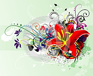 Flower abstract illustration