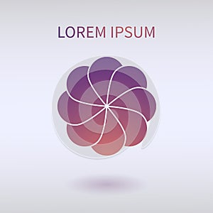 Flower abstract logo template.