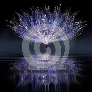 Flower-Abstract Sparkling Flower Reflecting in Water